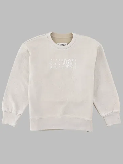Mm6 Maison Margiela Kids' Unisex Sweatshirt In White