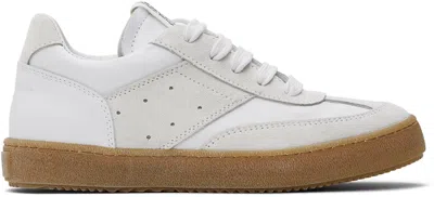 Mm6 Maison Margiela Kids White & Beige Perforated Sneakers