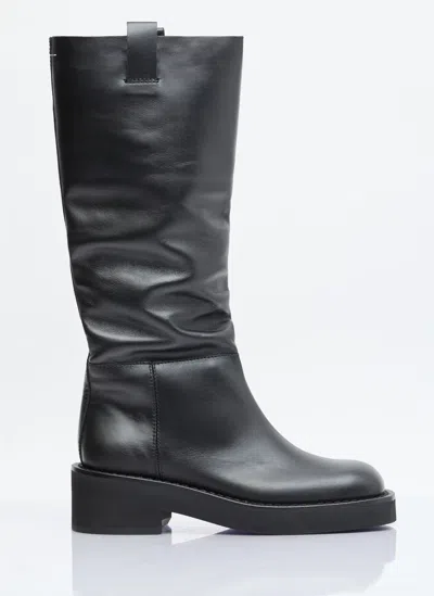 Mm6 Maison Margiela Knee-high Boots In Black