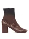 Mm6 Maison Margiela Anatomic Block-heel Boots In Brown