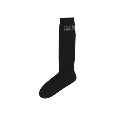 Pre-owned Mm6 Maison Margiela Knee-high Socks 'black' | Men's Size M