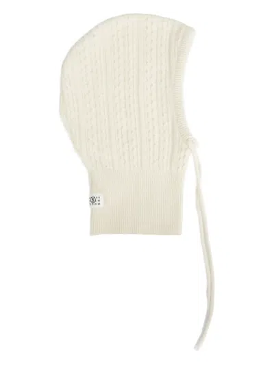 Mm6 Maison Margiela Knitted Balaclava In White