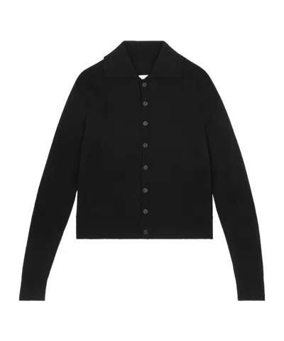Mm6 Maison Margiela Knitted Buttoned Cardigan In Black