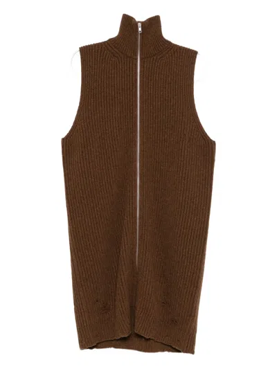 Mm6 Maison Margiela Gilet Clothing In Brown