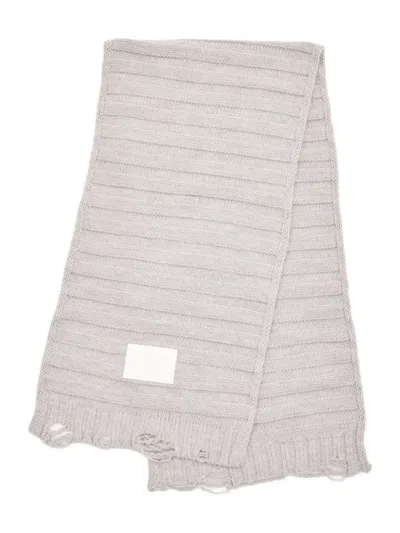 Mm6 Maison Margiela Gestrickter Schal In Gray