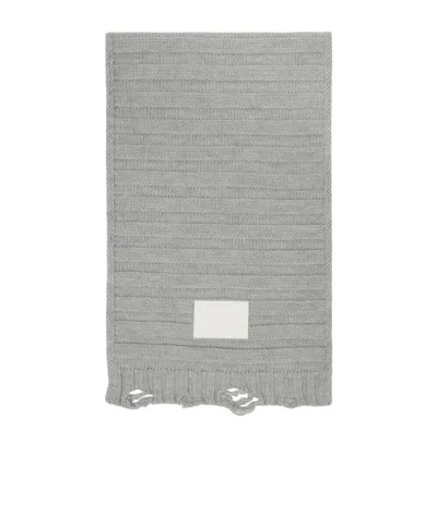 Mm6 Maison Margiela Knitted Scarf In Gray