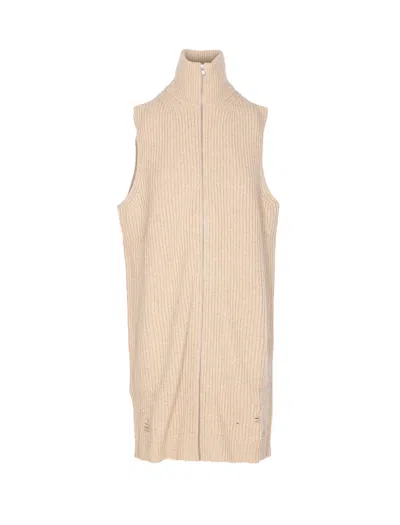 MM6 MAISON MARGIELA KNITTED ZIP CARDIGAN