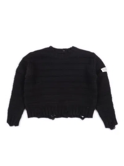 Mm6 Maison Margiela Kids' Knitwear In Black
