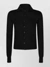 Mm6 Maison Margiela Mm6 By Maison Margiela Classic Black Cardigan With Button-down Front In Black