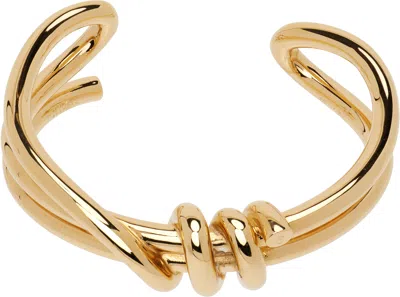 Mm6 Maison Margiela Knot Bracelet In Gold
