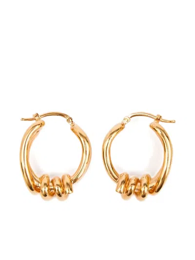 Mm6 Maison Margiela Knot Earrings In Gold