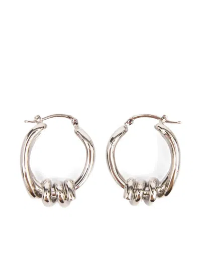 Mm6 Maison Margiela Knot Earrings In Metallic