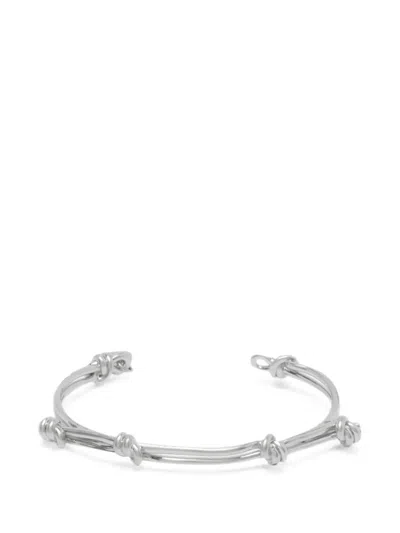 Mm6 Maison Margiela Knot-detail Cuff Bracelet In Pink