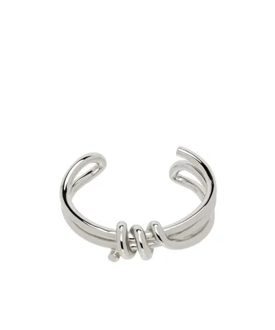 Mm6 Maison Margiela Knotted Bracelet In Metallic