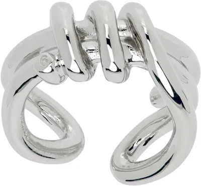 Mm6 Maison Margiela Knotted Ring In Silver