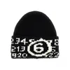 Mm6 Maison Margiela L-blend Beanie Hat With Logo Inlay Kids In Black