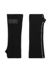Mm6 Maison Margiela Label Detail Gloves In Black