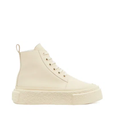 Mm6 Maison Margiela Lace-up Leather Sneakers In Nude