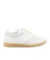 Mm6 Maison Margiela Leather And Suede Sneakers In White