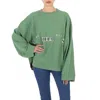 Shop Mm6 Maison Margiela Ladies Clover Band Logo Print Sweatshirt