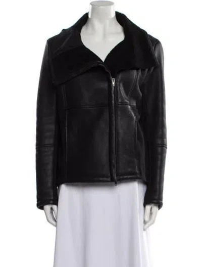 Pre-owned Mm6 Maison Margiela Lamb Fur Fur Jacket In Black