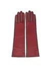 Mm6 Maison Margiela Lamb Leather Gloves In Red