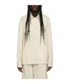 Mm6 Maison Margiela Lapel Long-sleeved Casual Jacket In Nude