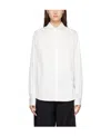 Mm6 Maison Margiela Lapel Long-sleeved Shirt In White