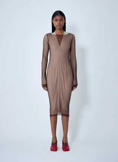 MM6 MAISON MARGIELA LAYERED CARDIGAN DRESS