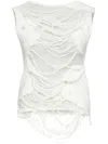 Mm6 Maison Margiela Mm6 By Maison Margiela Layered Distressed Fabric Sleeveless Top