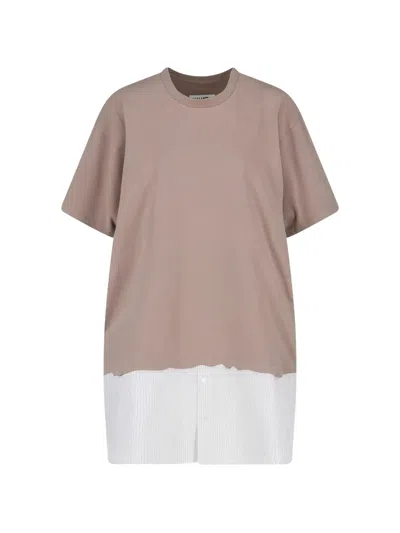 Mm6 Maison Margiela Layered Mini Dress In Multi