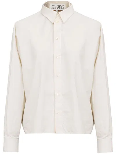 Mm6 Maison Margiela Mm6 By Maison Margiela Layered Design Cotton Shirt In White