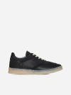 MM6 MAISON MARGIELA LEATHER AND SUEDE LOW-TOP SNEAKERS