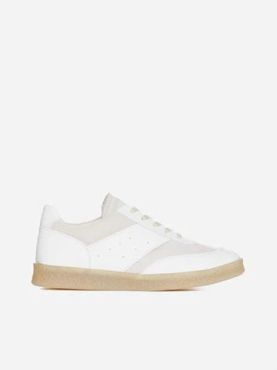 MM6 MAISON MARGIELA LEATHER AND SUEDE SNEAKERS