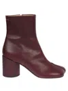 Mm6 Maison Margiela 70mm Leather Zip-fastening Block-heel Ankle Boots In Multi