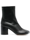Mm6 Maison Margiela Mm6 By Maison Margiela Ankle Boots With Distinctive Seam Detail And Block Heel In Black