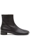 Mm6 Maison Margiela Logo Embroidered Block Heel Ankle Boots