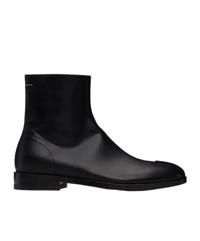 MM6 MAISON MARGIELA LEATHER ANKLE BOOTS