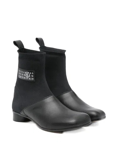 MM6 MAISON MARGIELA LEATHER ANKLE BOOTS