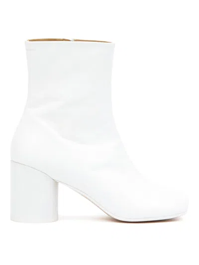 MM6 MAISON MARGIELA LEATHER ANKLE BOOTS