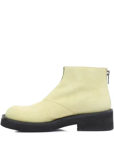 Mm6 Maison Margiela Leather Ankle Boots In Neutrals
