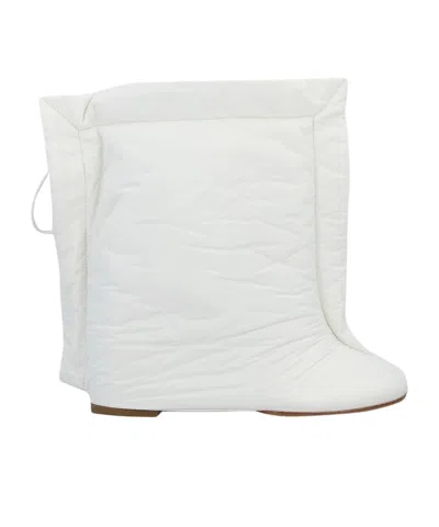 Mm6 Maison Margiela Leather Ankle Boots In Animal Print