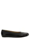 Mm6 Maison Margiela Mm6 By Maison Margiela Square Toe Ballerina Flats With Logo Stitching