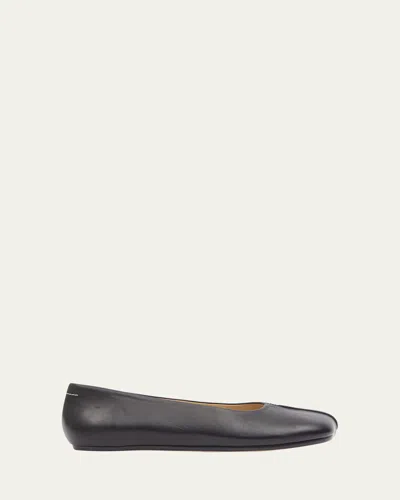 MM6 MAISON MARGIELA LEATHER BALLET FLATS
