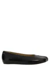 Mm6 Maison Margiela Mm6 By Maison Margiela Square Toe Ballerina Flats With Logo Stitching