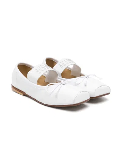 MM6 MAISON MARGIELA LEATHER BALLET FLATS