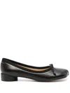 Mm6 Maison Margiela Leather Ballets In Black