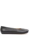 Mm6 Maison Margiela Leather Ballerina In Black