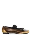 MM6 MAISON MARGIELA LEATHER BLACK BALLETS