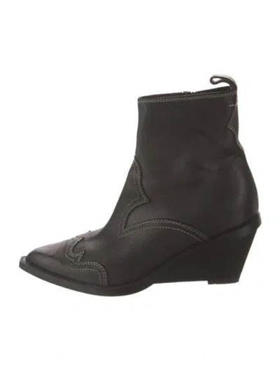 Pre-owned Mm6 Maison Margiela Leather Boots In Black